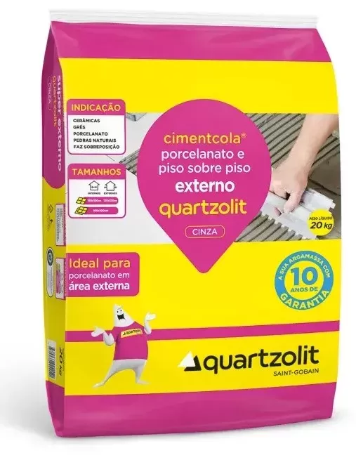 ARGAMASSA PORCELANATO/PISO EXTERNO CINZA 20KG