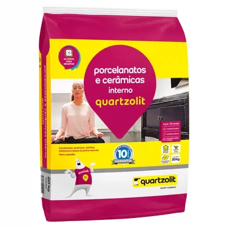 ARGAMASSA INTERNA PORCELANATO/CERAMICA CINZA 20KG